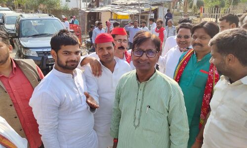 मछलीशहर लोकसभा गठबंधन प्रत्याशी टी.राम ने 18 गांवों का दौरा कर किया जनंसपर्क