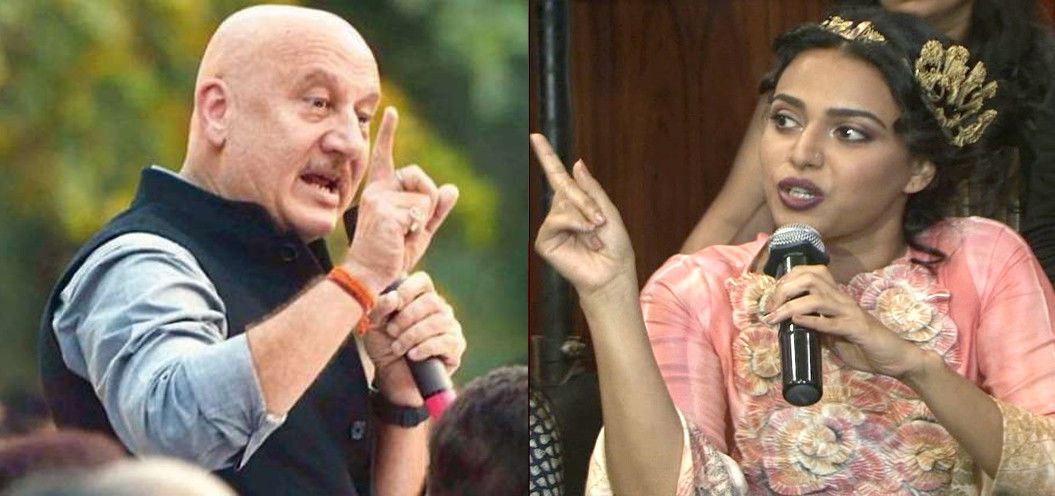 अनुपम खेर ने कन्हैया को लेकर किया ट्वीट तो स्वरा भास्कर ने प्रज्ञा ठाकुर को लेकर दिया ऐसा जवाब अनुपम खेर ने कन्हैया को लेकर किया ट्वीट तो स्वरा भास्कर ने प्रज्ञा ठाकुर को लेकर दिया ऐसा जवाब