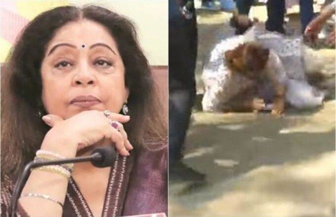 जब वोट डालने आई किरन खैर का फिसला पैर और गिरी जमीन पर, देखिये पूरा वीडियो जब वोट डालने आई किरन खैर का फिसला पैर और गिरी जमीन पर, देखिये पूरा वीडियो