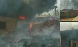 आंध्र प्रदेश के पूर्वी गोदावरी में लगी आग, करोड़ों की क्षति का अनुमान