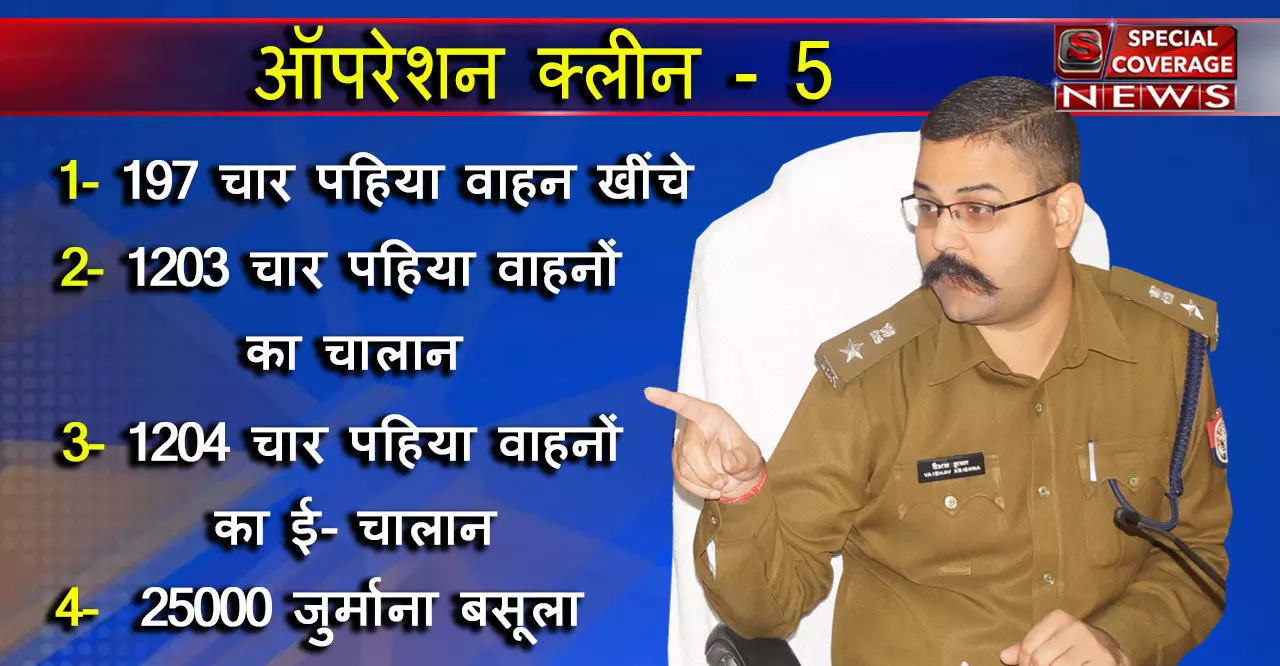 नोएडा में एसएसपी का चला ऑपरेशन क्लीन, 2600 वाहन के खिलाफ की गई कार्यवाही नोएडा में एसएसपी का चला ऑपरेशन क्लीन, 2600 वाहन के खिलाफ की गई कार्यवाही