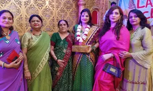 लेडीज क्लब के द्वारा बड़े ही धूमधाम से मनाया गया तीज महोत्सव, गीतों पर महिलाओं ने जमकर किया नृत्य