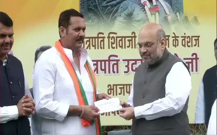 NCP को बड़ा झटका, शिवाजी के वंशज उदयनराजे भोंसले बीजेपी में शामिल
