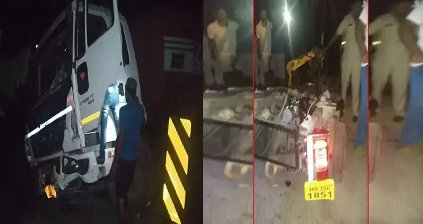 बेकाबू टैंकर ने ऑटो को मारी टक्‍कर, सेना भर्ती से लौट रहे 8 युवकों समेत 10 की मौत