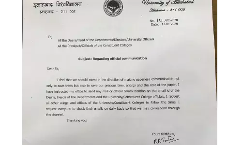 इविवि कुलपति की पर्यावरण संरक्षण की दिशा में सराहनीय पहल