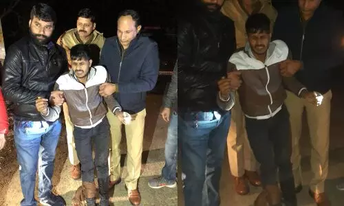 गौरव चंदेल का हत्यारा मिर्ची गैंग का बदमाश उमेश पिस्टल लेकर भागा, पुलिस की फायरिंग में लगी पैर में गोली