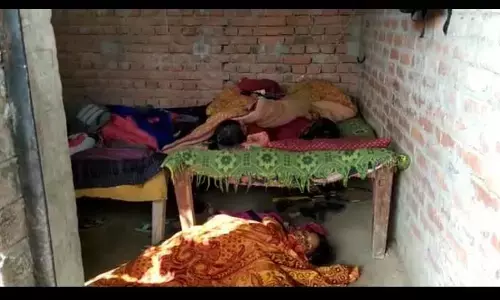 प्रयागराज : हण्डिया में घर के अंदर मिली चार लाश