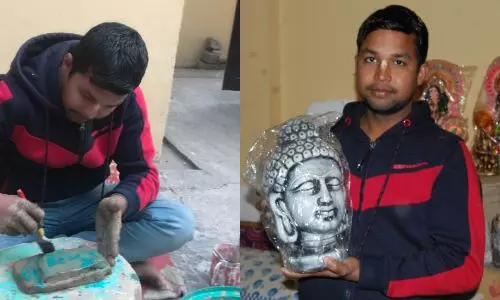 मूर्तिकार राजू ने विदेश में भी बजाया भारत का डंका