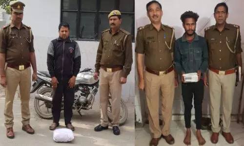 2 गांजा तस्कर को नोएडा पुलिस ने किया गिरफ्तार, करीब 5 kg गांजा व एक चोरी की मोटरसाइकिल बरामद