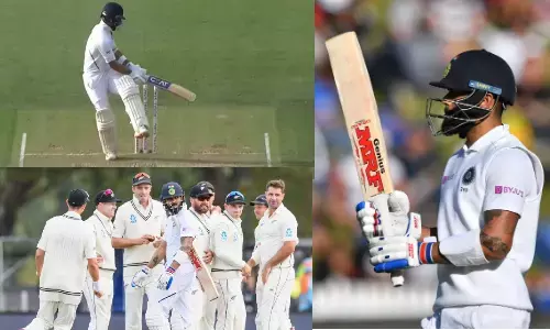 NZvsIND 2nd Test: दूसरे दिन का खेल खत्म, भारत 97 रन से आगे, लेकिन टॉप बल्लेबाज   दूसरी पारी में क्या कर गये जानें? NZvsIND 2nd Test: दूसरे दिन का खेल खत्म, भारत 97 रन से आगे, लेकिन टॉप बल्लेबाज   दूसरी पारी में क्या कर गये जानें?