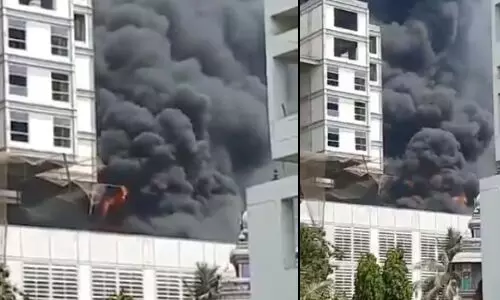 नवी मुंबई में आग का तांडव, डीवाई पाटिल हॉस्टल में आग