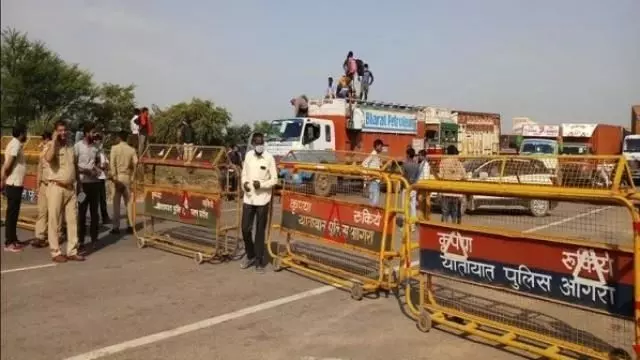 कोरोना लॉकडाउन: केंद्र सरकार के निर्देश पर उत्तर प्रदेश की सीमाएं सील होनी शुरू