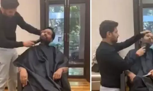 Lockdown के बीच पिता के लिए हेयर स्टाइलिस्ट बने चिराग पासवान