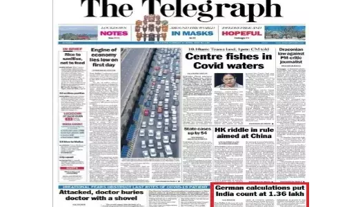 द टेलीग्राफ में छपा, भारत में संक्रमितों की संख्या 1,36,000 से ज्यादा होने का अनुमान द टेलीग्राफ में छपा, भारत में संक्रमितों की संख्या 1,36,000 से ज्यादा होने का अनुमान