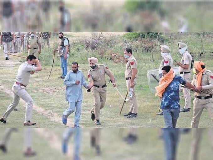 हरियाणा में संदिग्ध महिला के अंतिम संस्कार करने गई टीम पर ग्रामीणों ने पत्थर बरसाए हरियाणा में संदिग्ध महिला के अंतिम संस्कार करने गई टीम पर ग्रामीणों ने पत्थर बरसाए
