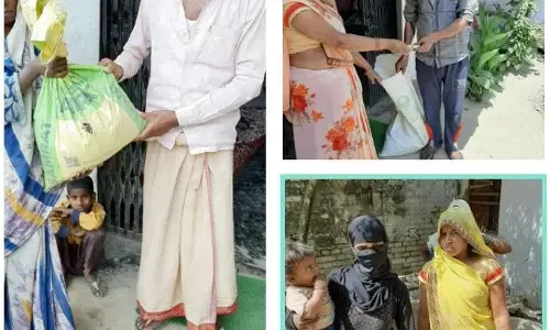 रायपुर महसी के प्रधान ने जरूरतमंदो को बाँटी राहत सामग्री रायपुर महसी के प्रधान ने जरूरतमंदो को बाँटी राहत सामग्री