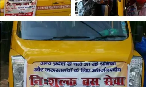 हरिशंकर मित्तल चैरिटबल ट्रस्ट ने श्रमिको के लिये शुरू की निशुल्क बस सेवा हरिशंकर मित्तल चैरिटबल ट्रस्ट ने श्रमिको के लिये शुरू की निशुल्क बस सेवा