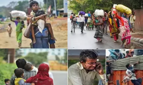 माल पर इंसान लदा है, इंसान पर बच्चे लदे हैं, बच्चों पर भूख और प्यास लदी है, माल पर इंसान लदा है, इंसान पर बच्चे लदे हैं, बच्चों पर भूख और प्यास लदी है,