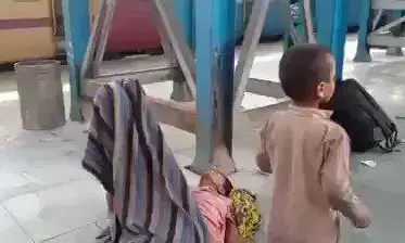 भूंख से बिलखता बच्चा माँ की लाश से खेल रहा है, मासूम को नहीं पता उसकी माँ अब जीवित नहीं, देखिये वीडियो, लेकिन सरकार खामोश!