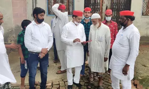 गांवों में वितरित हुआ समाजवादी पार्टी का आह्वान पत्र