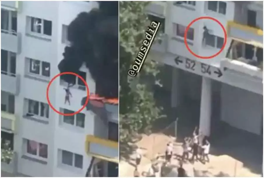 VIDEO : बिल्डिंग में आग लगते ही 40 फीट की ऊंचाई से कूदे दो मासूम बच्चे, इसके बाद जो हुआ वो... VIDEO : बिल्डिंग में आग लगते ही 40 फीट की ऊंचाई से कूदे दो मासूम बच्चे, इसके बाद जो हुआ वो...
