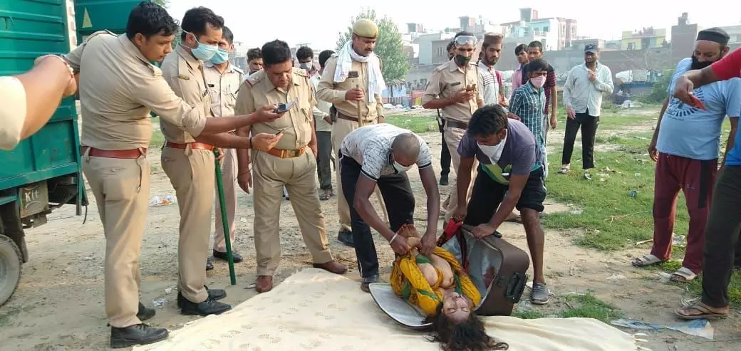 गाजियाबाद: सूटकेस में मिली महिला की लाश की हुई शिनाख्त, ससुराल वालों पर मारने का शक