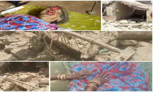 बरसात से कच्चा घर भरभराकर गिरा बृद्ध महिला की मौत 2 गंभीर घायल बरसात से कच्चा घर भरभराकर गिरा बृद्ध महिला की मौत 2 गंभीर घायल