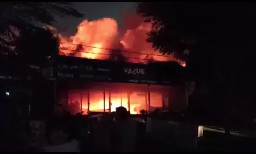 ग्रेटर नोएडा में आग का गोला बनीं दुकानें, मौके पर दमकल की 12 गाड़ियां