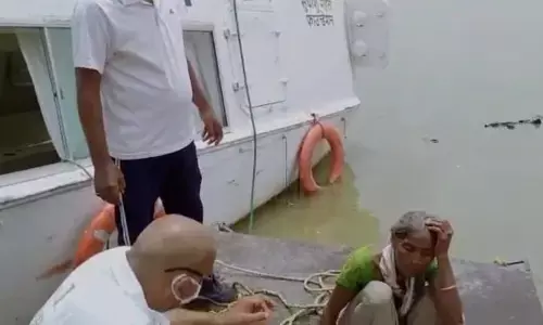 एन.डी.आर.एफ़.ने बचायी डूबती महिला की जान