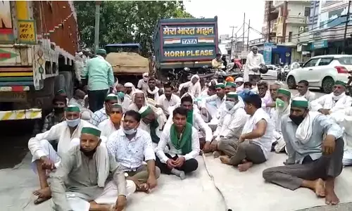 बिजनौर : भारतीय किसान यूनियन के कार्यकर्ताओं ने किया प्रदर्शन