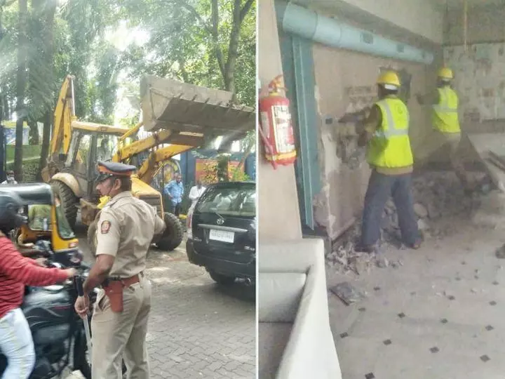 कंगना के दफ्तर में BMC ने जेसीबी से की तोड़फोड़ शुरू, कंगना बोलीं- याद रख बाबर, यह मंदिर फिर बनेगा