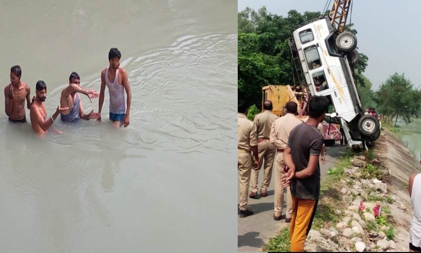 अनियंत्रित गाड़ी नहर में गिरी, 2 महिलाओं की मौत अनियंत्रित गाड़ी नहर में गिरी, 2 महिलाओं की मौत