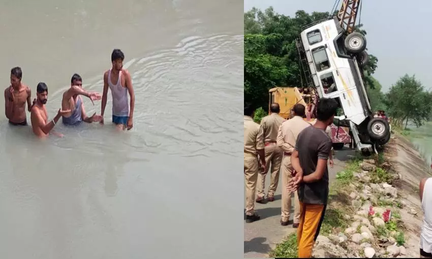 अनियंत्रित गाड़ी नहर में गिरी, 2 महिलाओं की मौत