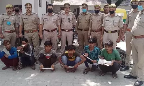 इटावा पुलिस ने अन्तर्जनपदीय वाहन चोर गिरोह के 6 अभियुक्तों को चोरी की 5 मोटर साइकिल समेत किया गिरफ्तार