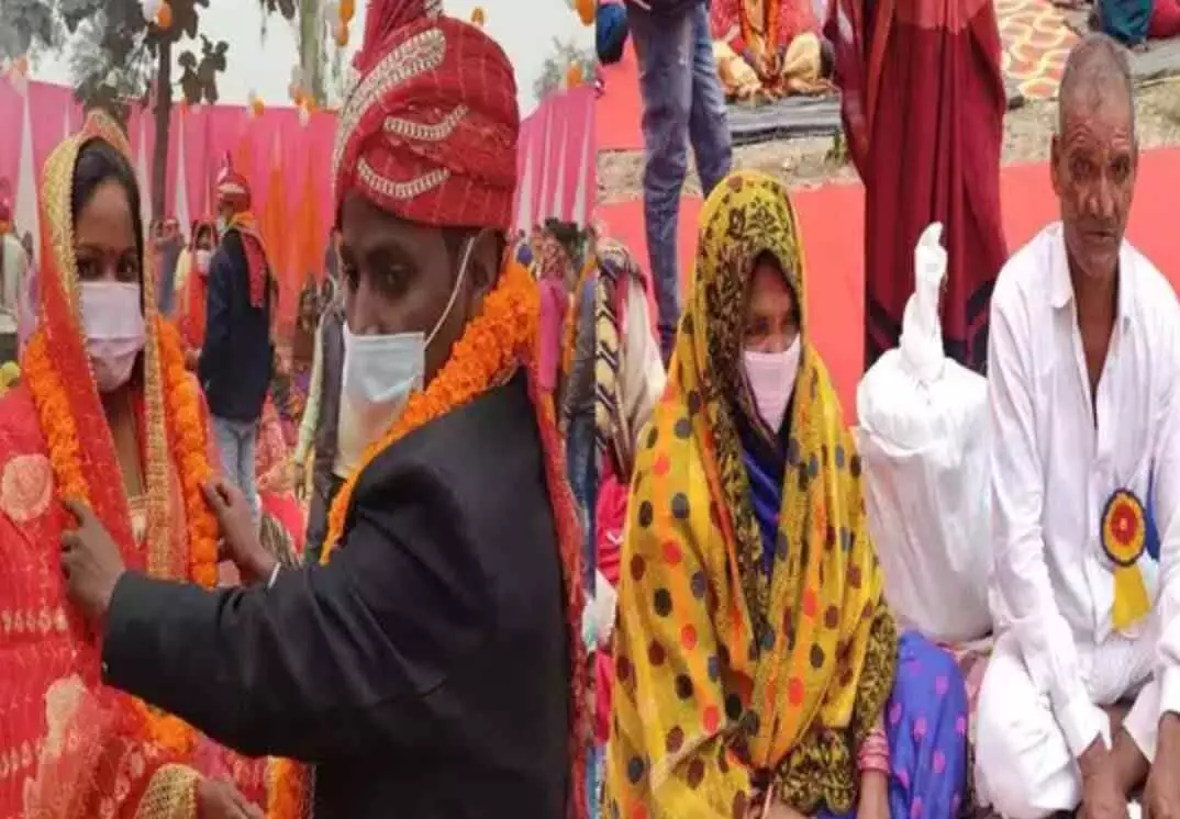 एक विवाह ऐसा भी, बेटी का कन्यादान कर उसी मंडप में मां ने लिए सात फेरे एक विवाह ऐसा भी, बेटी का कन्यादान कर उसी मंडप में मां ने लिए सात फेरे