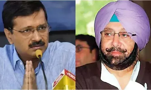कैप्टन अमरिंदर पर केजरीवाल का पलटवार, कहा- बेटे का ED केस बंद कराने के एवज में बेच दिया किसान आंदोलन कैप्टन अमरिंदर पर केजरीवाल का पलटवार, कहा- बेटे का ED केस बंद कराने के एवज में बेच दिया किसान आंदोलन