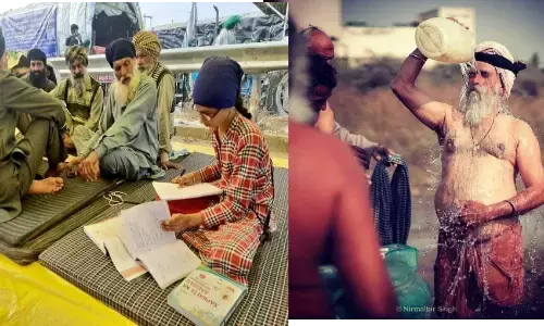 गिरते पारे के बीच सड़क पर किसान,चढ़ता हुआ सियासी पारा गिरते पारे के बीच सड़क पर किसान,चढ़ता हुआ सियासी पारा