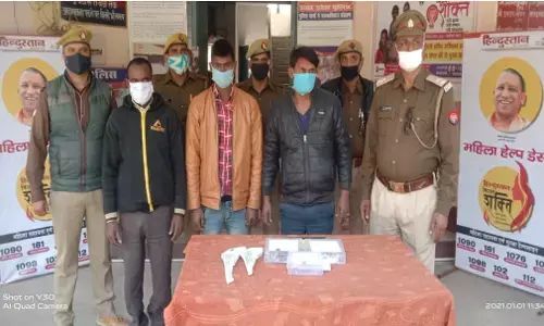 अमेठी पुलिस ने किया चोरी का खुलासा, 2 लाख कीमत की चोरी का समान समेत 3 अभियुक्तों गिरफतार