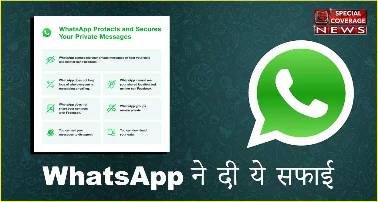 नई प्राइवेसी पॉलिसी पर WhatsApp ने दी अब सफाई, उठ रहे कई सवालों के दिए जवाब