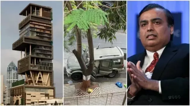 मुकेश अंबानी के घर Antilia के पास संदिग्ध कार से कई नंबर प्लेट भी बरामद, 20 जिलेटिन छड़ें भी मिली, जांच जारी मुकेश अंबानी के घर Antilia के पास संदिग्ध कार से कई नंबर प्लेट भी बरामद, 20 जिलेटिन छड़ें भी मिली, जांच जारी