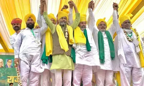 राजस्थान में किसान नेताओं ने कुछ यूँ भरी हुंकार,  कृषि कानूनों का मृत्यु प्रमाण पत्र लेकर ही घर लौटेंगे - योगेंद्र यादव