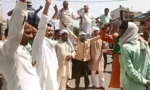 शामली किसानों का भारत बंद चक्काजाम