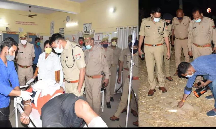 हाथरस पुलिस ने एक लाख का ईनामी बदमाश मुठभेड़ के बाद गिरफ्तार, एसपी ने दिया टीम को पच्चीस हजार का इनाम हाथरस पुलिस ने एक लाख का ईनामी बदमाश मुठभेड़ के बाद गिरफ्तार, एसपी ने दिया टीम को पच्चीस हजार का इनाम