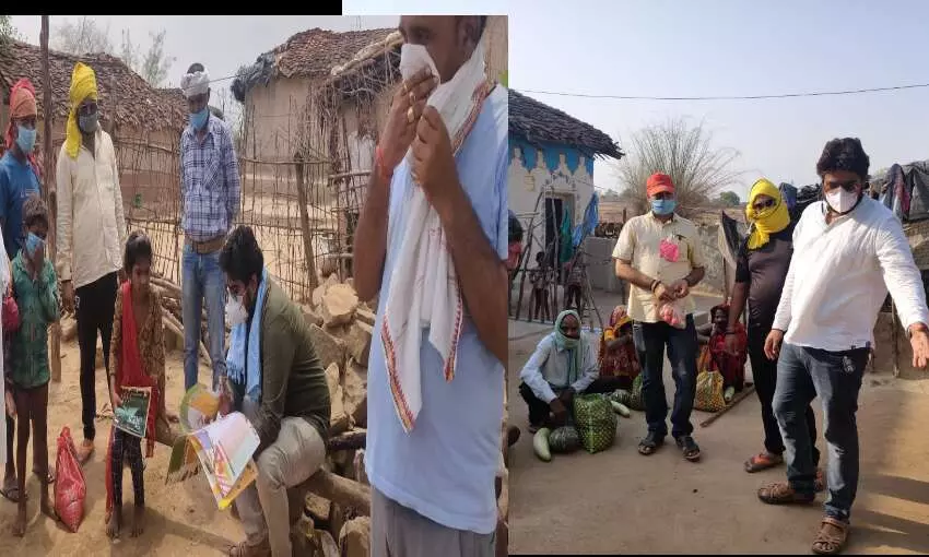 कोरोना संकट काल में बीहड़ के गांवों में मदद पहुंचा रहे युवा समाजसेवी कोरोना संकट काल में बीहड़ के गांवों में मदद पहुंचा रहे युवा समाजसेवी