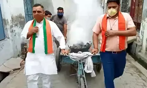 अब शंख की ध्वनि और हवन के धुंए से कोरोना संक्रमण को खत्म करने की तैयारी अब शंख की ध्वनि और हवन के धुंए से कोरोना संक्रमण को खत्म करने की तैयारी