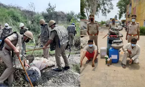 ग्रेटर नोएडा पुलिस ने किया शराब फैक्ट्री का भंडाफोड़