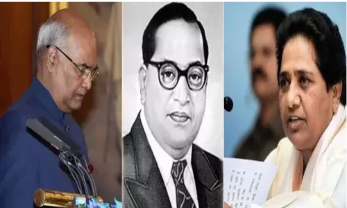 राष्ट्रपति कोविंद ने आंबेडकर स्मारक का किया शिलान्यास, मायावती को नही आया पंसद  चार ट्विट कर कह दी अपनी बात... राष्ट्रपति कोविंद ने आंबेडकर स्मारक का किया शिलान्यास, मायावती को नही आया पंसद  चार ट्विट कर कह दी अपनी बात...