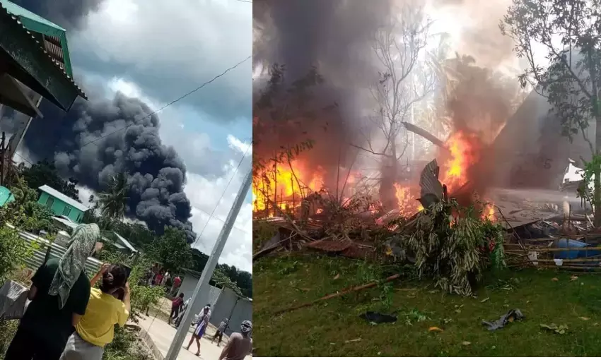 अभी अभी: फिलीपींस में सैन्य विमान दुर्घटनाग्रस्त, 17 शव अब तक बरामद