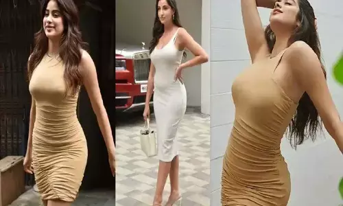 बॉडीकॉन ड्रेस में हॉट अवतार में दिखीं जाह्नवी, लोग बोले-किम कार्दशियन की बहन बॉडीकॉन ड्रेस में हॉट अवतार में दिखीं जाह्नवी, लोग बोले-किम कार्दशियन की बहन