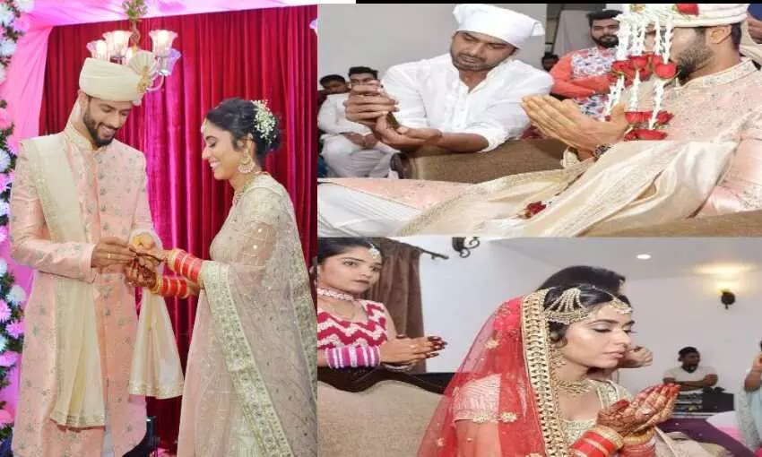 भारतीय आलराउंडर क्रिकेटर ने गर्लफ्रेंड अजुम खान से मुंबई में रचाई शादी